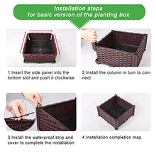 Hershii Plastic Raised Garden Bed Planter Kit DIY Indoor Outdoor Rectangular Vegetable Herb Flowers Planting Extra Deep Container Box Gardening Decoration Gift for Patios, Lawn, Yard, Porch - Black