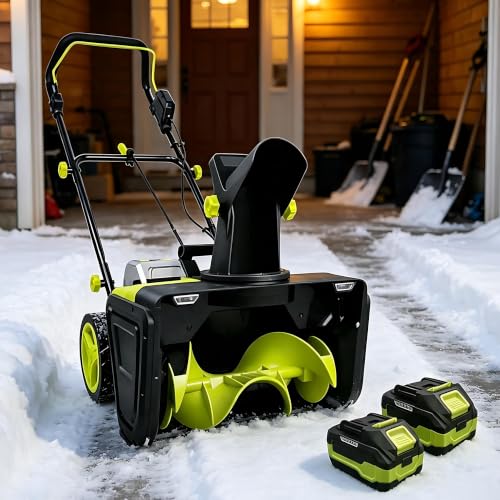 QIUNAOZI 40v Lithium Battery Cordless Snow Blower, 3500 W Brushless Motor