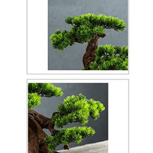 YXIANG56Q Fake Plants Artificial Bonsai Tree Pine Tree Potted Faux Bonsai Simulation Zen Garden Fake Plants for Home Office Desktop Decor, Height 17.72'' Bonsai Tree