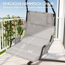 Seeheool Hanging Swing Chair,Hammock Chair with Stand andCoating Cushion,with Steel Frame for Indoor and Outdoor