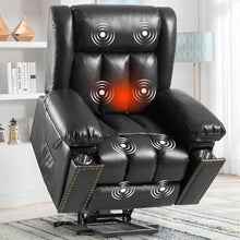 HTERWQEA Power Lift Recliner Chair with Massage & Heat for Elderly, Gray