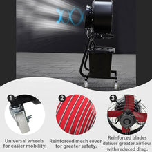 THUXEON Industrial Mist Electric Fan, High-Velocity Misting Fan, with Wheel & Water Tank, Adjustable Misting Flow, 90°Oscillation, 3 Speed Adjustable, 110V, 300W