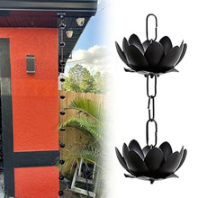 LZPHGB Decorative Rain Chain for Outdoor Spaces, Elegant Water Diverter Solution for Gardens and Patios,Black-7.5m (24.6ft)