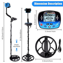 FENOKD Metal Detector, Professional Underground Metal Detector with 9.8 Inch IP68 Waterproof Search Coil,LCD Display with Backlight