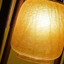 ZHONGCHENGWU Floor Lamp Vintage Iron Glass Shade Floor Lamp, Floor Lamp with Carved Base, Living Room Lamp Bedroom Bedside Ambient Light