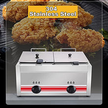 Large Capacity Gas Fryer With Removable Baskets And Lid 20L/30L Free Standing Temperature Control Adjustable Firepower Stainless Steel,(Lpg)