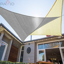 Patio Paradise 31' x 40' x 50.6' Triangle Super Ring Sun Shade Sail Light Gray, Large Shade Canopy Outdoor Heavy Duty Strengthen UV Block Fabric A-Ring Metal Spring Reinforcement - Customized
