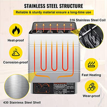 XQZMZSCP Home Sauna,Stainless Steel Electric Sauna Stove,Sauna Heater 3-9KW Dry Steam Bath Sauna Heater Stove 200V-240V with Internal Controller (4.5KW)