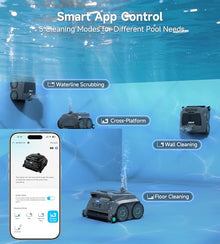 (2026 NEW) WYBOT B1 Cordless Robotic Pool Vacuum Six-Roller Brush