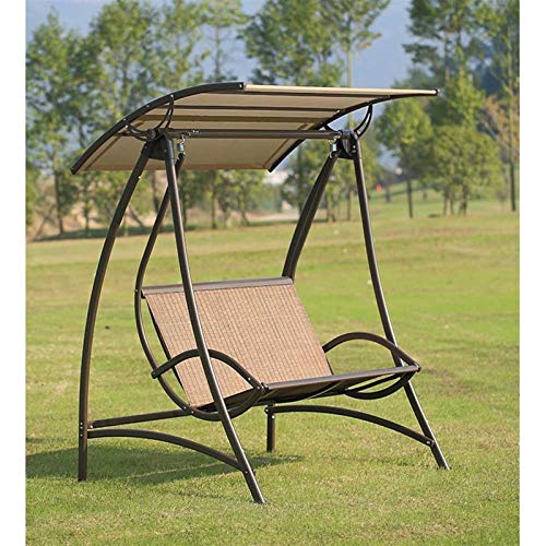 HAOKAZLBR Large Outdoor Porch Swing Garden Patio Swing Chair Outdoor Swing Waterproof Sunscreen and Courtyard Terrace Iron Swing Home Double Leisure Hanging Chair Outdoor Swing Chair