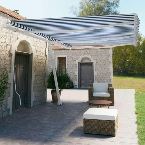 YAFODUTE Manual Retractable Awning Awning Retractable Patio awnings Remote sunsetter Manual Door Window Sunshade shelter Outdoor Canopy Exterior Shade carpa（Frame Included ）