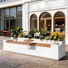 Park Planter Bench Planter Bench Combination Flower Box Planting Trough