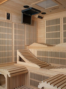 DYNAMIC SAUNAS Monaco 6-Person Near Zero EMF Far Infrared Sauna Canadian Hemlock
