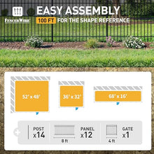 Fencer Wire Heavy Duty Flat Top Fence Barrier Kit 100FT Black