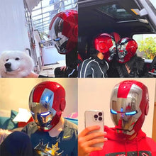 fehfuek Iron-Man Mark 5 Electronic Helmet Silver with Voice Control & LED Eyes