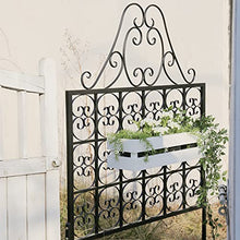 JIAOCKJIAO Metal Garden Trellis,Decorative Garden Obelisk Fence Frame with Base,Iron Art Climbing aid Support for Plants for Decoration Courtyard/Lawn/Patio/Backyard/Terrace (Color : Black)
