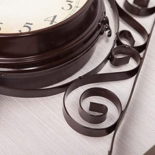 Wall Clock, Double Sided Wall Clock, Outdoors Vint Double Sided Vintage Wall Mount Two Faces Retro Station Clock, Wall Hanging Silent Clock For Home Garden Decor Station Clock Double Sided Outdoor Dou