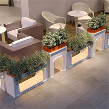 YUHUAWF Garden Bench Landscape Flower Bed Splicable Outdoor Planter Box Planter Box with Bench