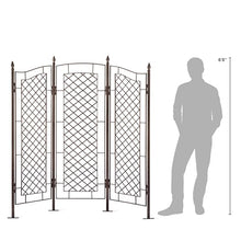 H Potter 3-Panel Privacy Screen Trellis 75" W
