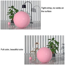 mirror finish garden ball,gazing balls, Pink Hollow Ball,Stainless Steel Decorative Ball,Hollow Round Ball,Christmas Decoration Ball for Shopping Mall Window Store (Color : Pink) ( Color : Pink , Siz