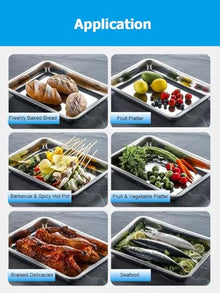 Dishwasher Safe 304 Stainless Steel Sheet Tray, Metal Drip Pan for Kitchen BBQ Lab Pet Use, Cookie Baking Sheet Pan, Cooking Sheet Tray for Oven, Mirror Finish(35.5x27.5x6cm/14x10.8x2.4")