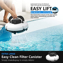 Cordless Robotic Pool Cleaner,Fully Automatic Robotic Pool Cleaner Wall-Climbing Underwater Cleaner with Smart Navigation and Top Load Filter Ideal, for Ground Swimming Pool,White