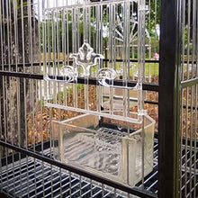 LIOONS Elegant Birdcage Simple Retro Birdcages High Capacity Birdhouse Large Stainless Steel Bird Cage Metal Bird House Carrier for Garden Outdoor Exquisite Beautiful