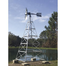 Outdoor Water Solutions 24-Feet Galvanized 4-Legged Aeration System Windmill Silver Galvanized