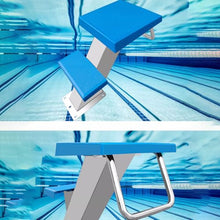 TT-YEL Secondary Swimming Pool Diving Platform, Inclined Diving Board, 304 Stainless Steel Diving Board, Non-Slip Competition Training Diving Platform, Blue