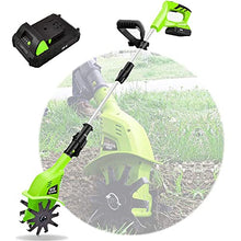 Vdniduir Tiller Rotavator Cordless,Portable Electric Hand Tiller,Hand Held Soil Cultivators, 97-127cm Adjustable Handle, for Gardens