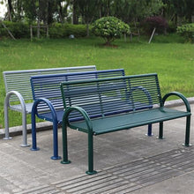 ZTHYSHXA Park Bench Galvanized Outdoor Bench with Backrest Multi-Person Park(White)