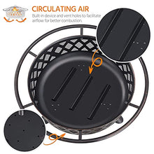 Fire Pit with BBQ Grill Heater Outdoor Garden Black Outdoor Garden & Patio Heater Fire Pit Brazier