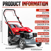 173CC 4-Cycle Engine Gas Engine Lawn Mower, 20-Inch Self-Propelled Lawn Mowers, Push Lawn Mower with 60L Grass Tank for Yard Patio Lawn Landscaping