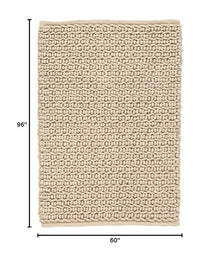 Dash & Albert Veranda Performance Area Rug 5' x 8' Natural Handwoven Washable Durable Eco-Friendly