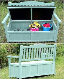 CZHIXG Outdoor Garden Chair with Storage Cabinet, Waterproof Surface, Mutifunctional Wooden Outdoor Chair, Potting Stand with High Feet for Backyard, Patio, Lawn (Size : A) (B)