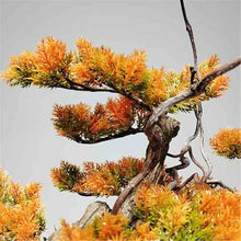 YXIANG56Q Fake Plants Artificial Bonsai Plant Chinese-Style Faux Potted Pine Plants for Office Desk Greenery Bonsai Tree