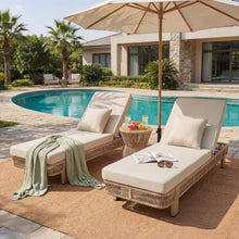 Outdoor Chaise Lounge Set of 2, Patio Outside Reclining Chairs for Poolside