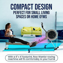 Row Warrior Indoor Rowing Machine Compact Foldable Home Exercise Equipment Black