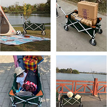 SCZWP8 Outdoor Portable Camping Camper Adjustable Handle Foldable Festival Wagon Flat Folding Folding Cart Transport and Handling Trolley Trailer Pull Cart