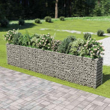 Heofavd Gabion Raised Bed Galvanized Steel 177.2"x19.7"x39.4" Garden Planter for Flowers and Plants, Sturdy Mesh Rock Cage for Outdoor Landscaping and Patio Border Decor