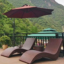 EESHHA S-Shaped Outdoor Lounge Chairs, Poolside Deck Chairs, Balcony Rattan Deck Chairs, Beach Chairs, Swimming Pool Deck Chairs, Lunch Break, Leisure Villa Furniture A