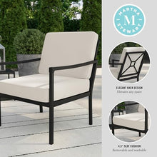 Martha Stewart Lily Pond Indoor/Outdoor Patio Accent Chairs, Black, 2-Pack