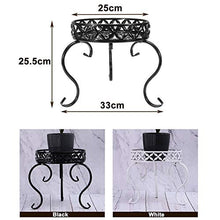 RWGOVLU Plant Stand Plant Rack Flower Shelf Garden Decor Flower Rack Wrought Iron Balcony Outdoor Indoor Pot Plant Stand Single Layer Metal Stand