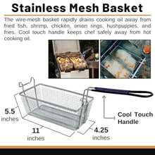 Bayou Classic Outdoor Propane Deep Fryer - 2 Baskets, Drain Valve - 4 Gal - Steel