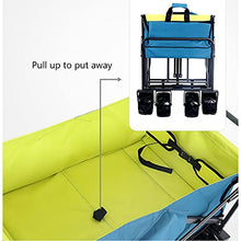 Outdoor Camping Car Foldable Adjustable Handle Trolley Trolley with Storage Bag Suitable for Camping Barbecue and Picnic