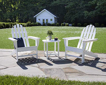Polywood Classic 3-Piece Adirondack Chair Side Table Set Aruba