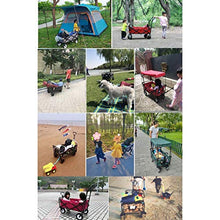 ZGLINMZ Trolley Folding Garden Trolley Cart Heavy Duty Wagon with Canopy Multi-Function Shopping Cart for Outdoor CampingPull Truck with 4 Wheels, Load：150kg