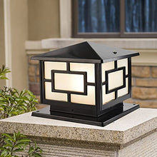 VELLOW Post Light Fixtures,Outdoor Waterproof IP55 Stigma Lamps,E27 Pedestal Gate Bollard Pillar Light,Aluminium Lampshade Column Cap Lamp,Decorations Landscape Lighting for Patio Porch Railing