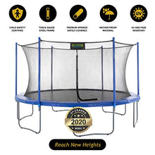 Outdoor Heights 16 Ft Trampoline with Enclosure and Ladder Blue