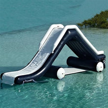 YEYUBIW Floating Water Inflatable Dock Slide Yacht Boat Sea Giant Water Water Slide for Commercial Parks, Private Docks,13.1Ft/4M,White